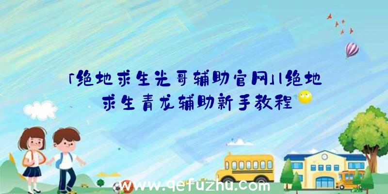 「绝地求生光哥辅助官网」|绝地求生青龙辅助新手教程